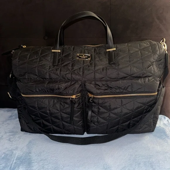 Kate Spade Carmella Quilted Weekend/Travel Bag Black - Picture 1 of 8